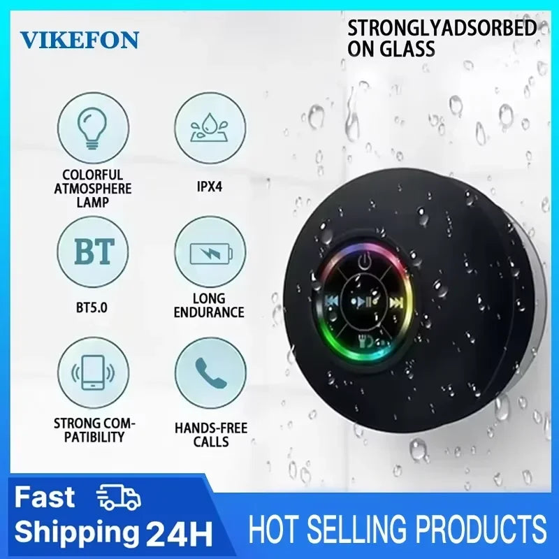 Enceinte Bluetooth étanche avec ventouse pour douche