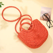 Sac bandoulière bohème en paille tressée