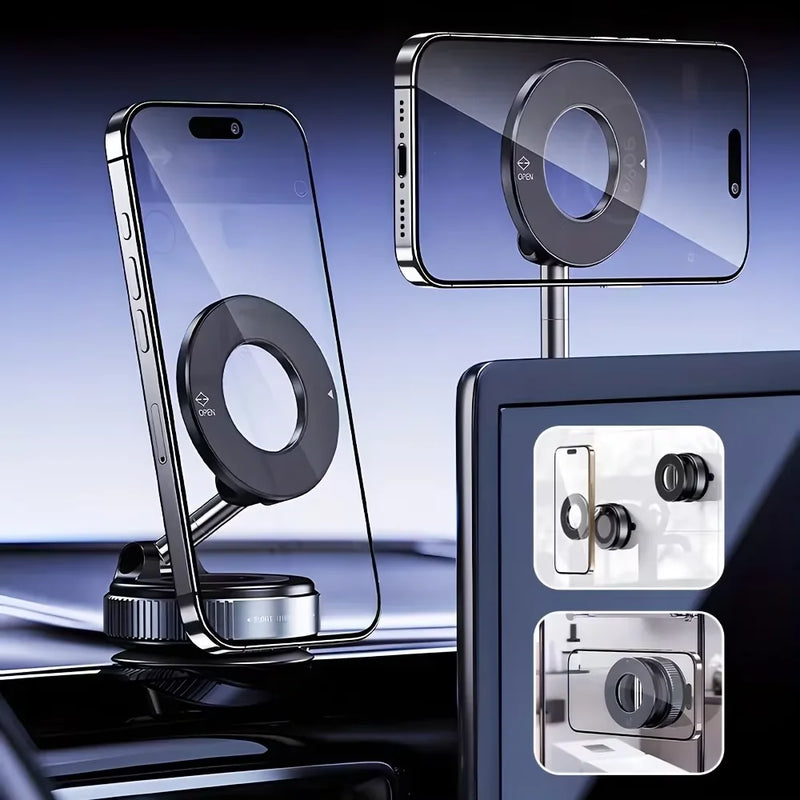 Support téléphone magnétique 360° à fixation sous vide