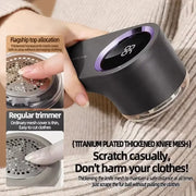 Rasoir anti-peluches rechargeable avec écran LED