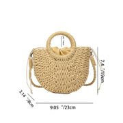 Sac bandoulière bohème en paille tressée