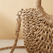Sac bandoulière bohème en paille tressée