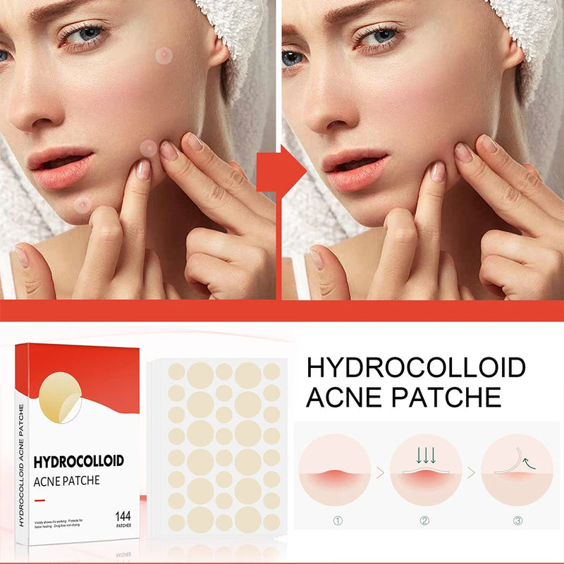Patchs hydrocolloïdes anti-imperfections 144 pièces