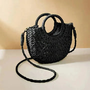 Sac bandoulière bohème en paille tressée