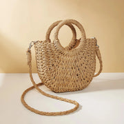 Sac bandoulière bohème en paille tressée