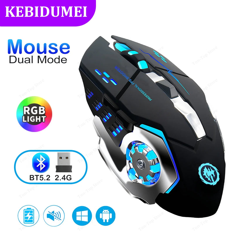 Souris gaming sans fil RGB rechargeable